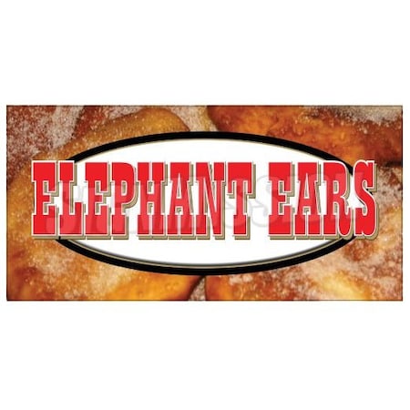 Signmission ELEPHANT EARS Concession Decal signs fried elephant ear cart trailer stand, D-DC-24-Elephant Ears D-DC-24-Elephant Ears